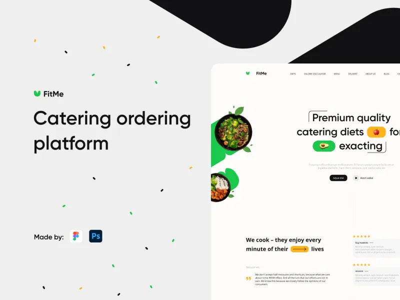 FitMe — witryna do zamawiania indywidualnego cateringu, realizacja e-commerce od JCD.pl