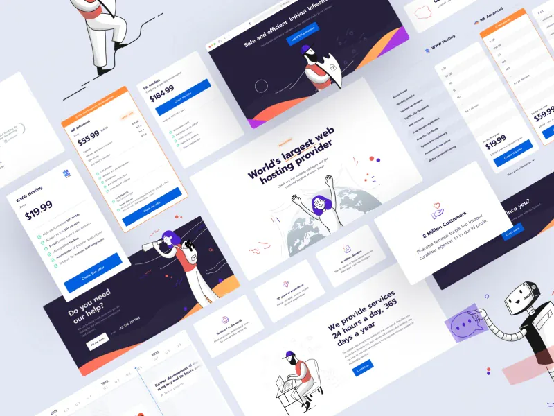 Hosting provider — strona dostawcy usług hostingowych, realizacja WordPress od JCD.pl