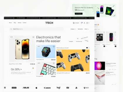 1Tech — sklep internetowy z elektroniką, portfolio JCD.pl