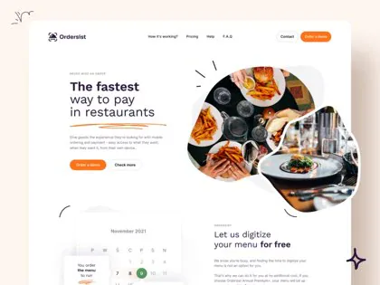 Ordersist — landing page aplikacji do wirtualnych menu, portfolio JCD.pl